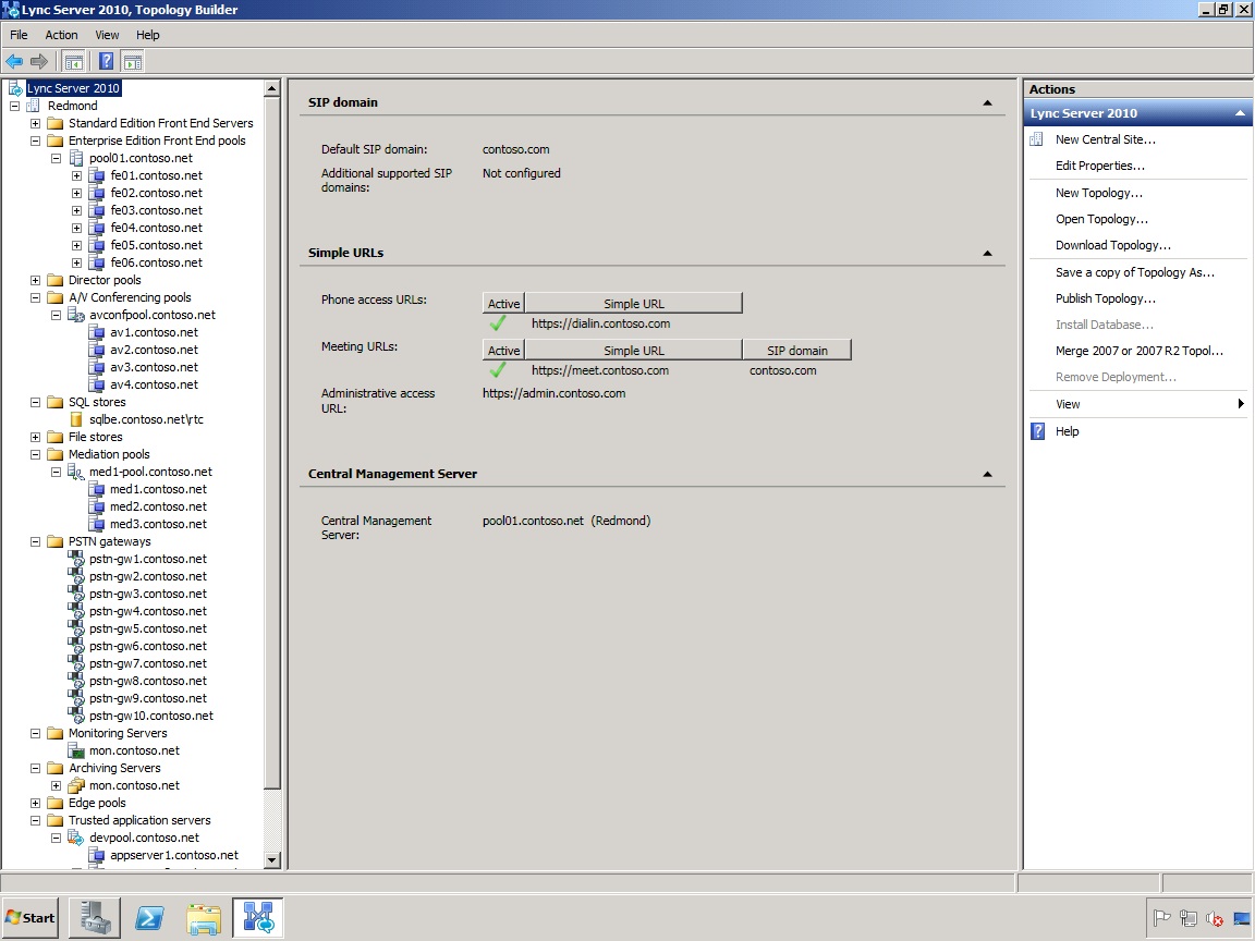 Topology Builder Valid Topology dialog box