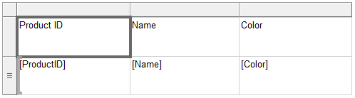 Selected cell in a table