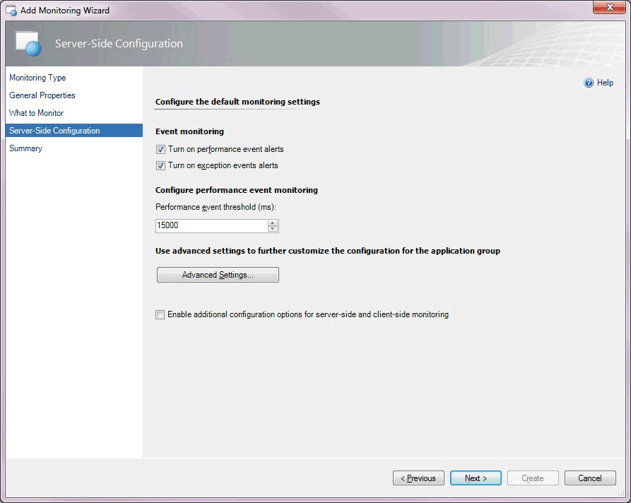 Server-side configuration