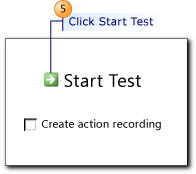 Start test dialog