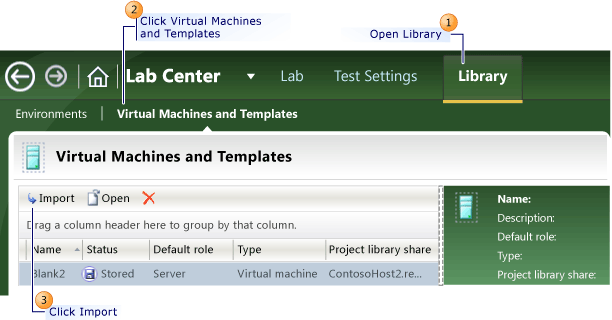 Steps to import a VM or template from SCVMM