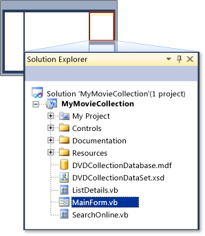 Solution Explorer window