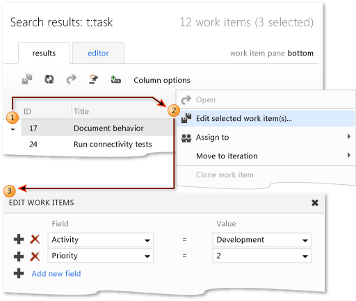 Bulk modify (Team Web Access)