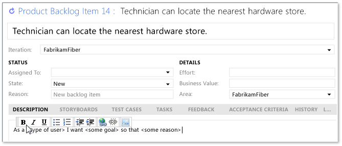 Single column tab group