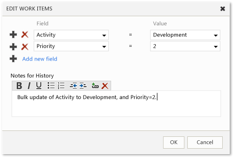 Bulk modify (TWA)