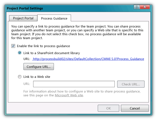 Process Guidance dialog tab