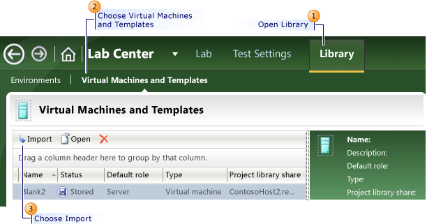 Steps to import a VM or template from SCVMM