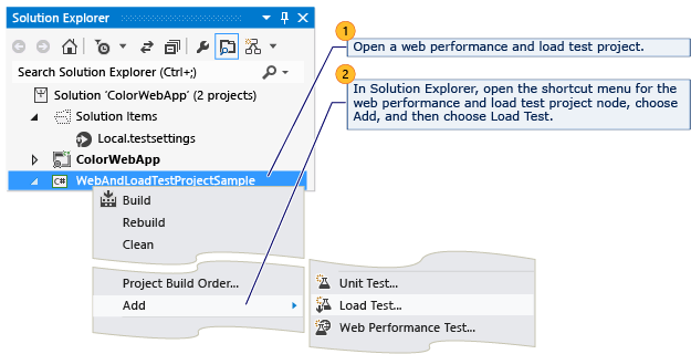 Creating a load test with the wizard