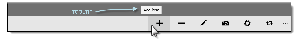 Tooltip over the Home button while hovering