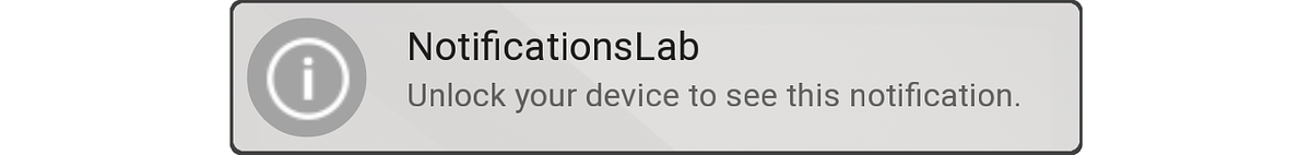 Unlock your device notification message