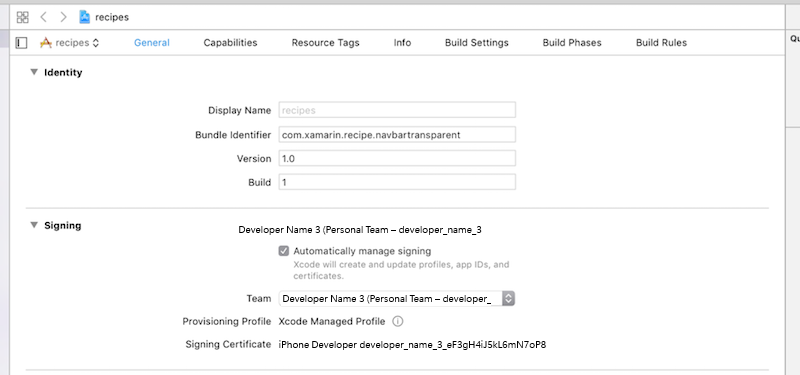 Set a bundle identifier