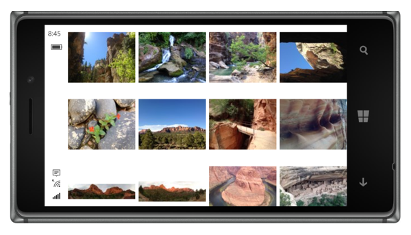 Sample UWP Application Landscape Screenshot