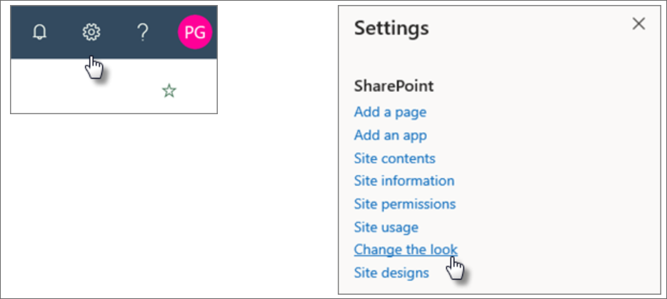 Image of the settings pane