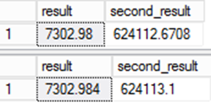 Een schermopname van SQL Server Management Studio (SSMS) van de resultaten CREATE TABLE AS SELECT.