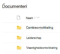 Lijst met mappen in een documentbibliotheek