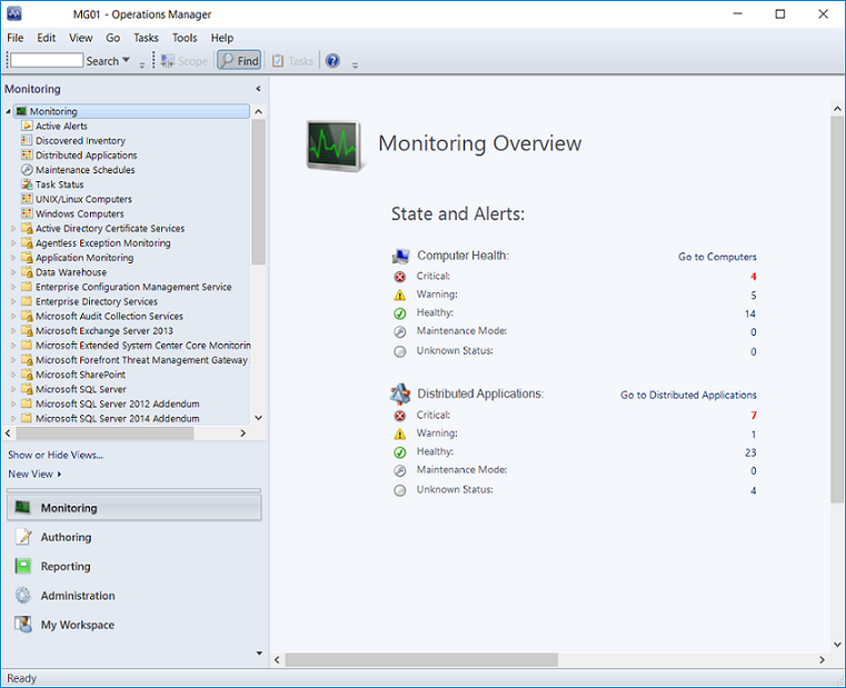 Schermopname van de Operations-console.