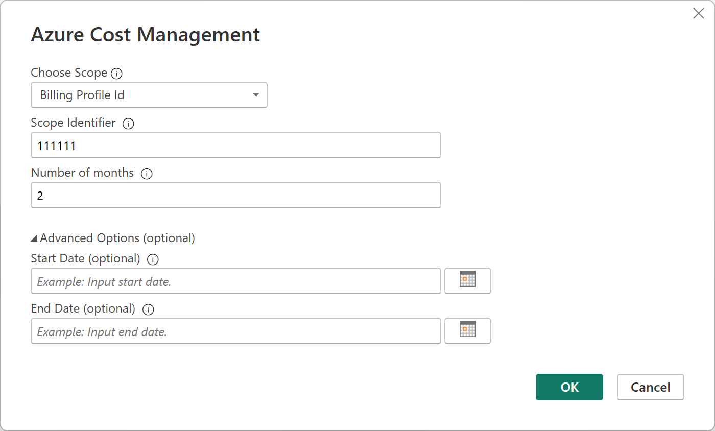 Schermopname van het selecteren van de factureringsprofiel-id voor een Microsoft-klantovereenkomst.