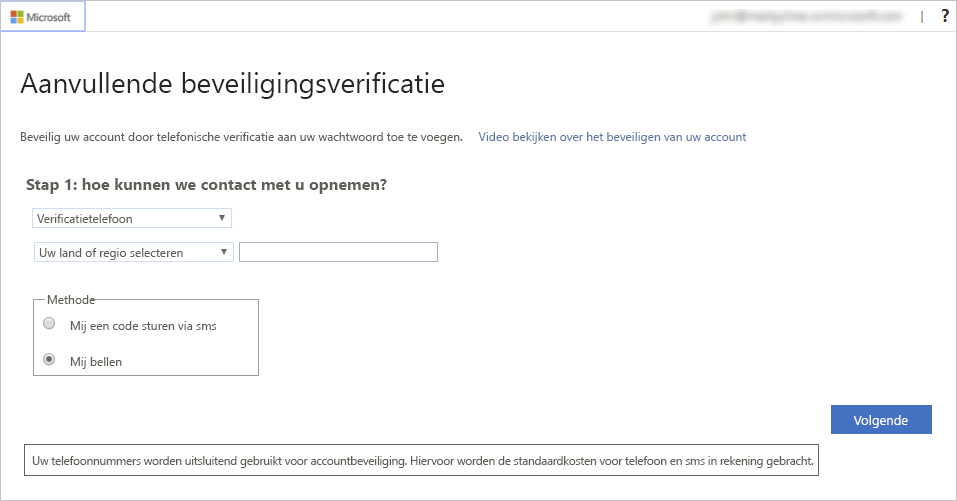 Schermopname van de registratiegegevens.