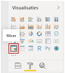 Afbeelding van de knop Segmenter in het deelvenster Visualisaties.