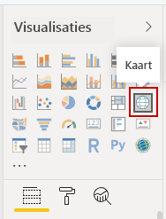 Afbeelding van de knop Map in het deelvenster Visualisaties.