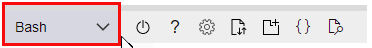De Bash-omgeving selecteren.