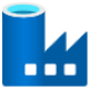 Scherm van een Azure Data Factory-logo.