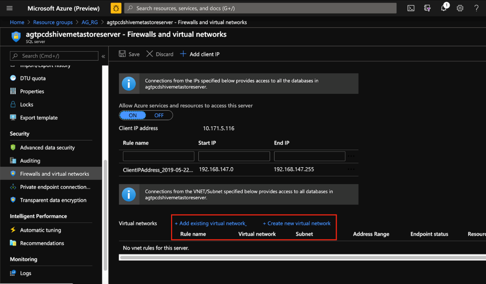 Configuraties van virtuele SQL Database-netwerken