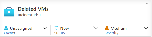 De schermopname toont de sectie van de pagina Incidenten waar u het eigendom, de status en de ernst kunt toewijzen.
