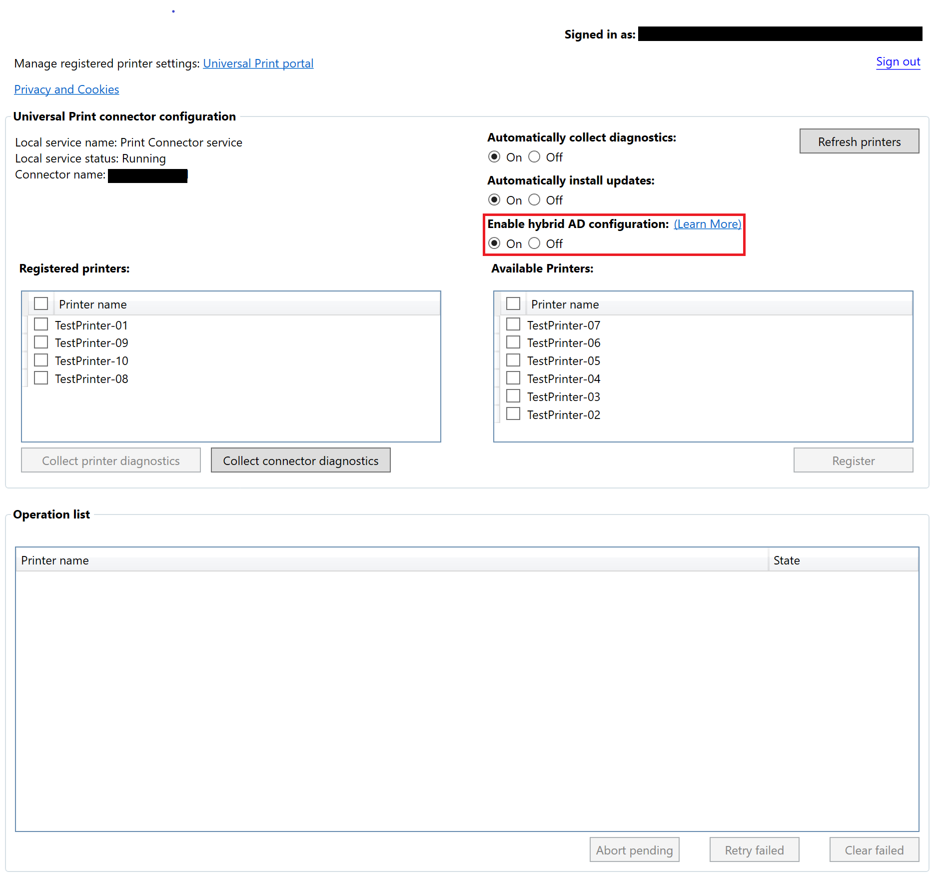 Hybride AD-configuratie inschakelen