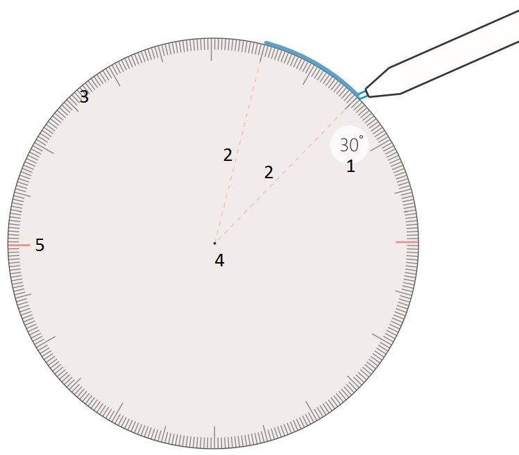 Protractor stencil