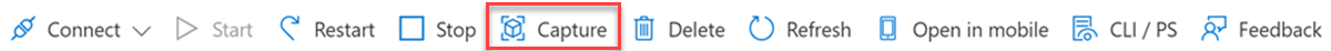 Capture an image through the Azure portal’s UI