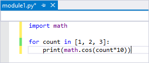 Screenshot that shows the results of using the Remove Imports command to remove unused modules from the code in Visual Studio 2019.