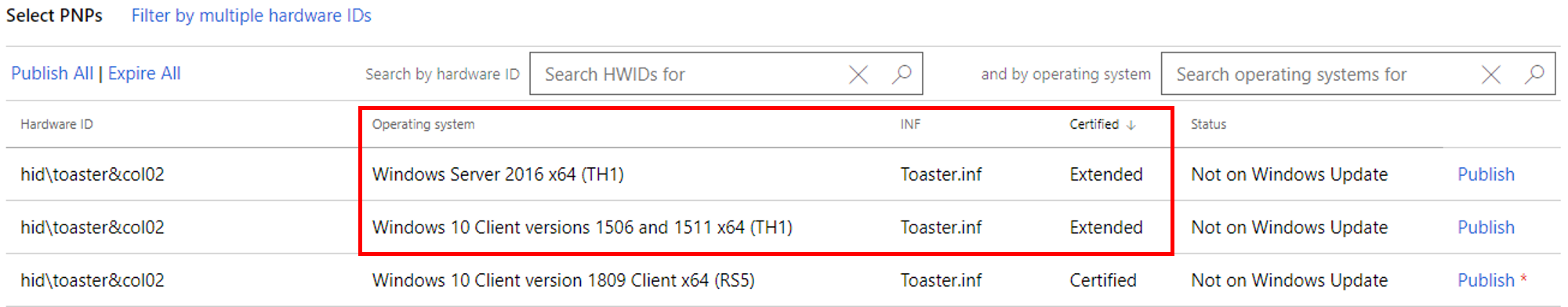 Screenshot of UI showing that a submission contains extended grid entries.