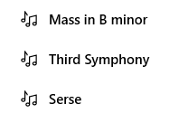 single line list item example