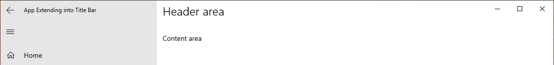 App extending into the title bar without extra padding