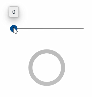 Animated example of a determinate ProgressRing control.