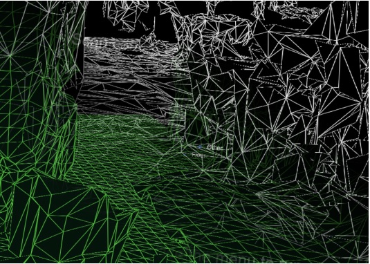 Gegenereerde mesh geproduceerd op basis van het voxel-volume