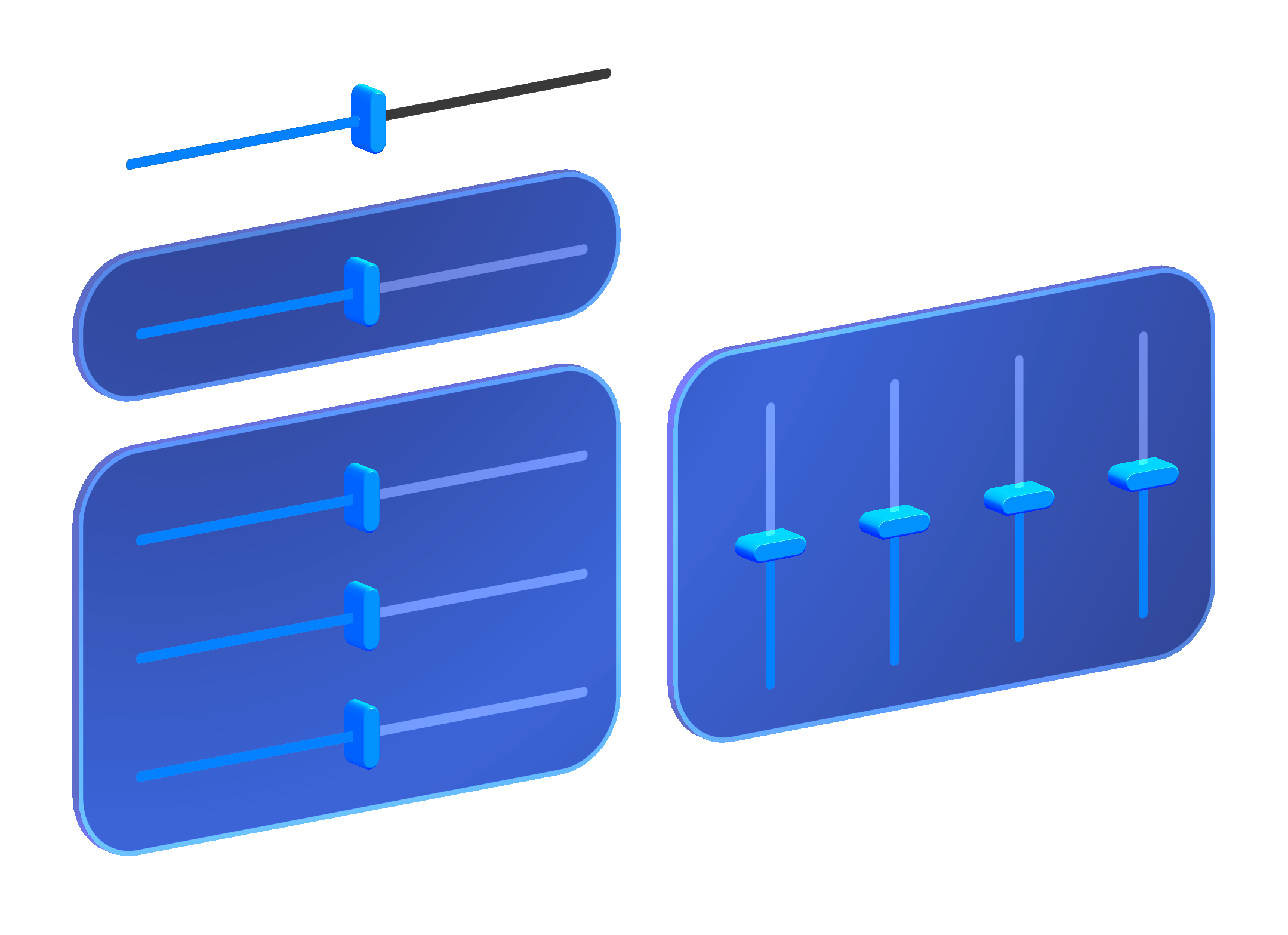 Voorbeeld van configuratie van schuifregelaar