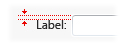 Image showing spacing of text label beside control 