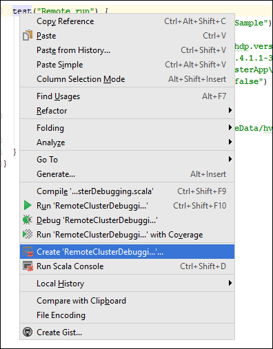 IntelliJ IDEA Create a remote configuration.