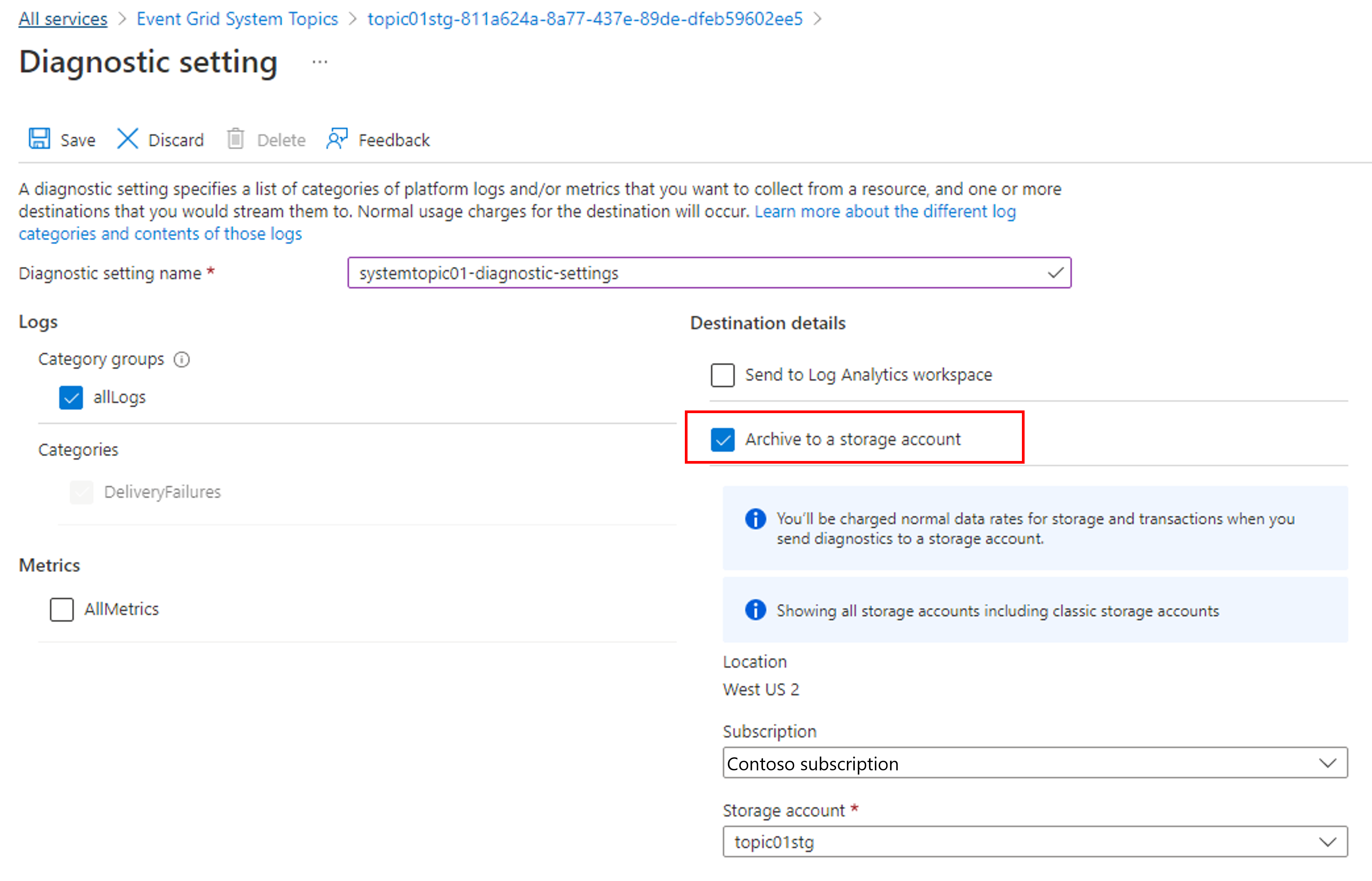 Archiwizowanie na koncie usługi Azure Storage