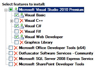 Uwzględnij program Visual Web Developer. Dzięki temu obiekty docelowe programu WPP zostaną dodane do serwera kompilacji.