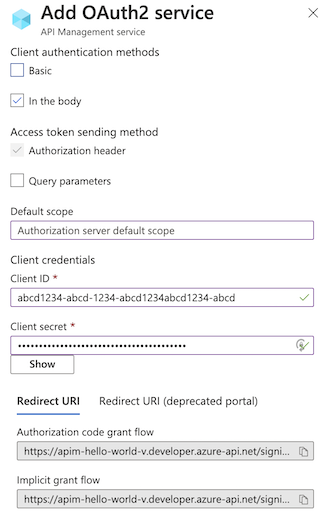 Dodawanie poświadczeń klienta dla usługi OAuth 2.0