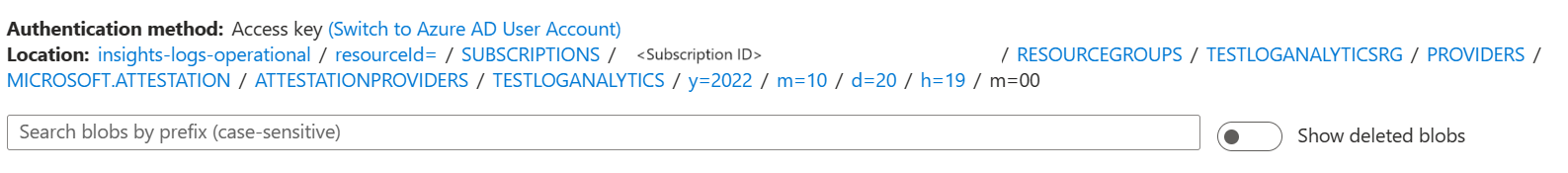 Zrzut ekranu przedstawiający dzienniki w środowisku witryny Azure Portal.