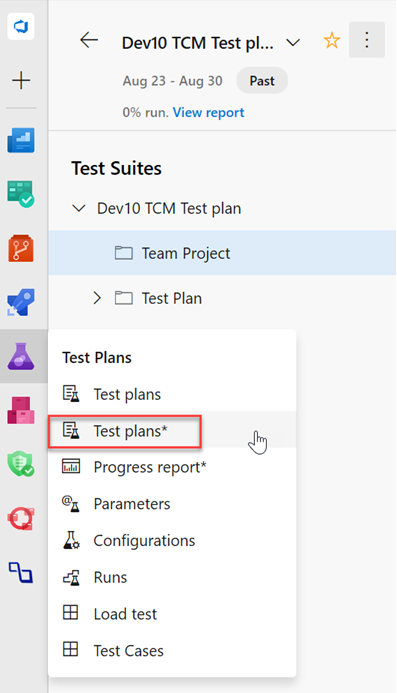 Dodaj przypadki testowe zbiorczo przy użyciu siatki strony Test Plans.