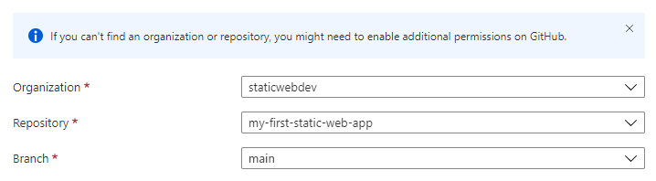 Zrzut ekranu przedstawiający szczegóły repozytorium w witrynie Azure Portal.