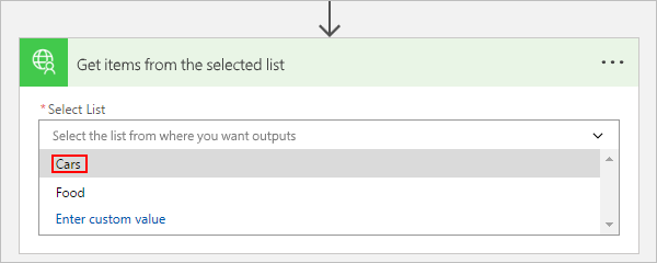 Dynamic-values do pokazywania list.