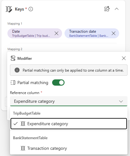 Screenshot of partial-matching.