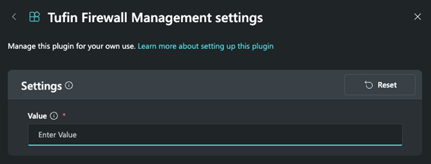 Image of Tufin Firewall Management settings