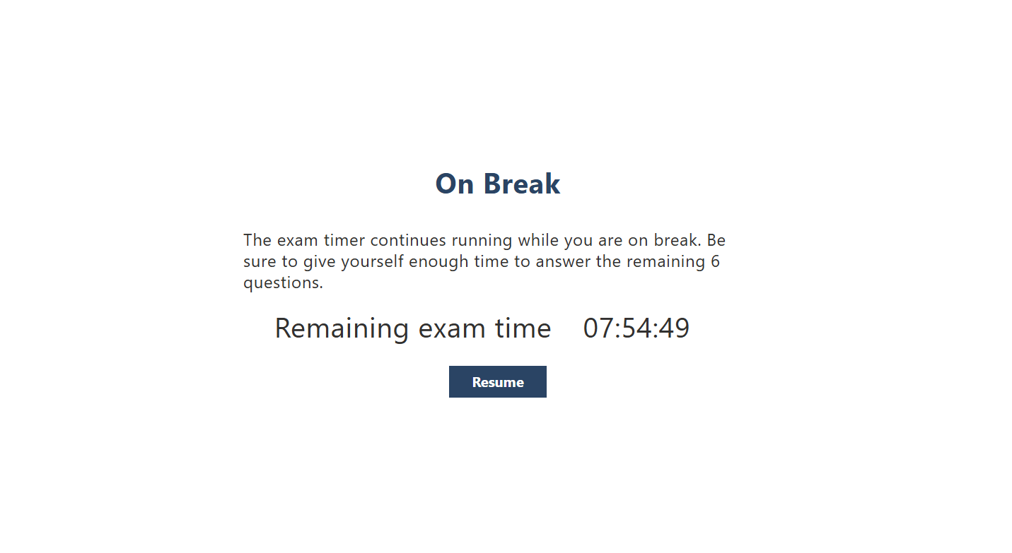 Exam clock